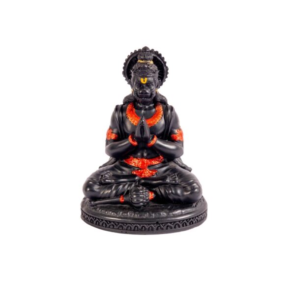 Lord Hanuman Meditative & Prayer idol Black