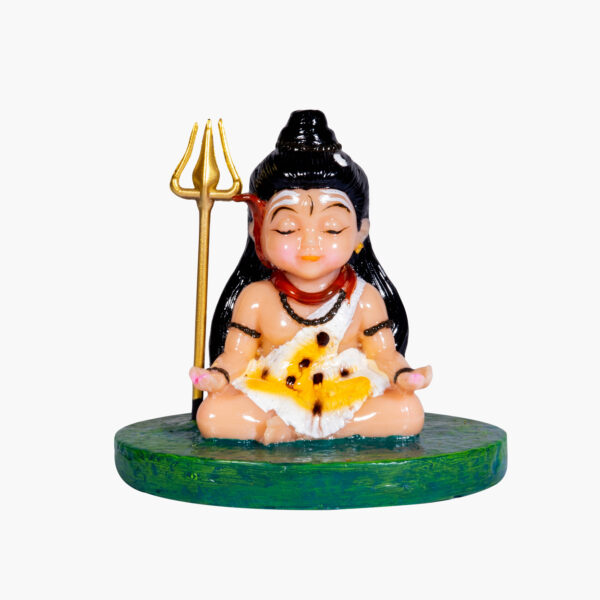 Baal Shiv Idol with Trishul-gloci | Car Dashboard